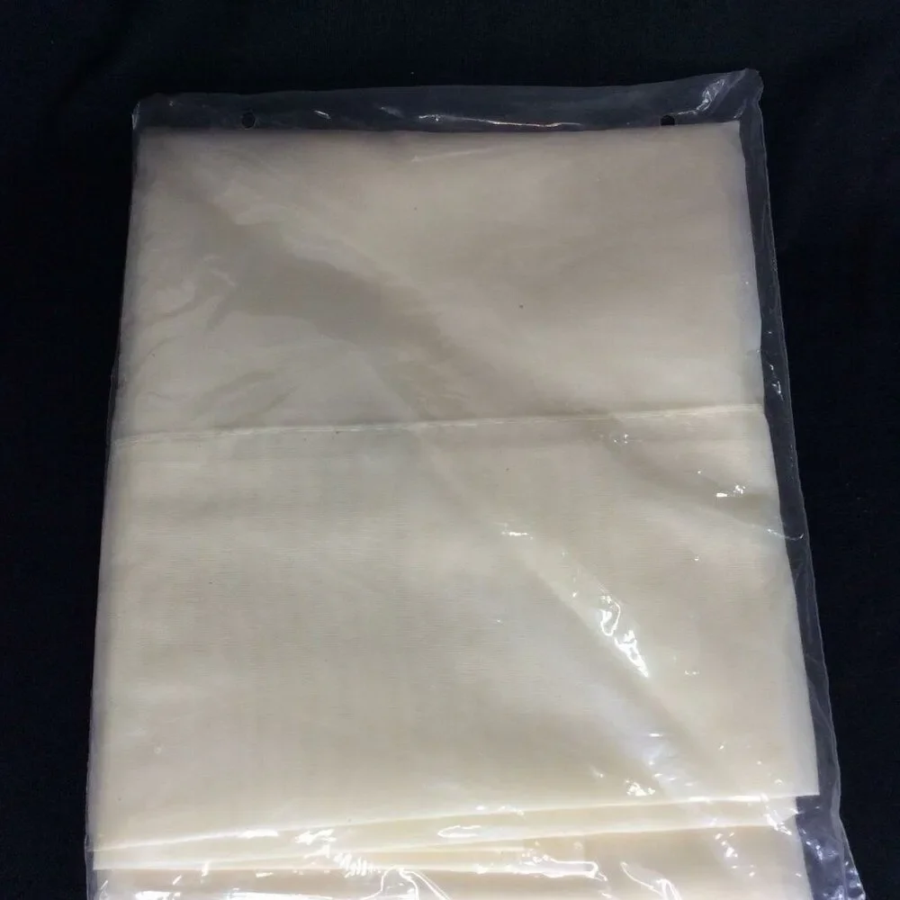 Vintage Belleaire Sheer Voile White Window Curtain Panel 62 x 84 Set 3 New